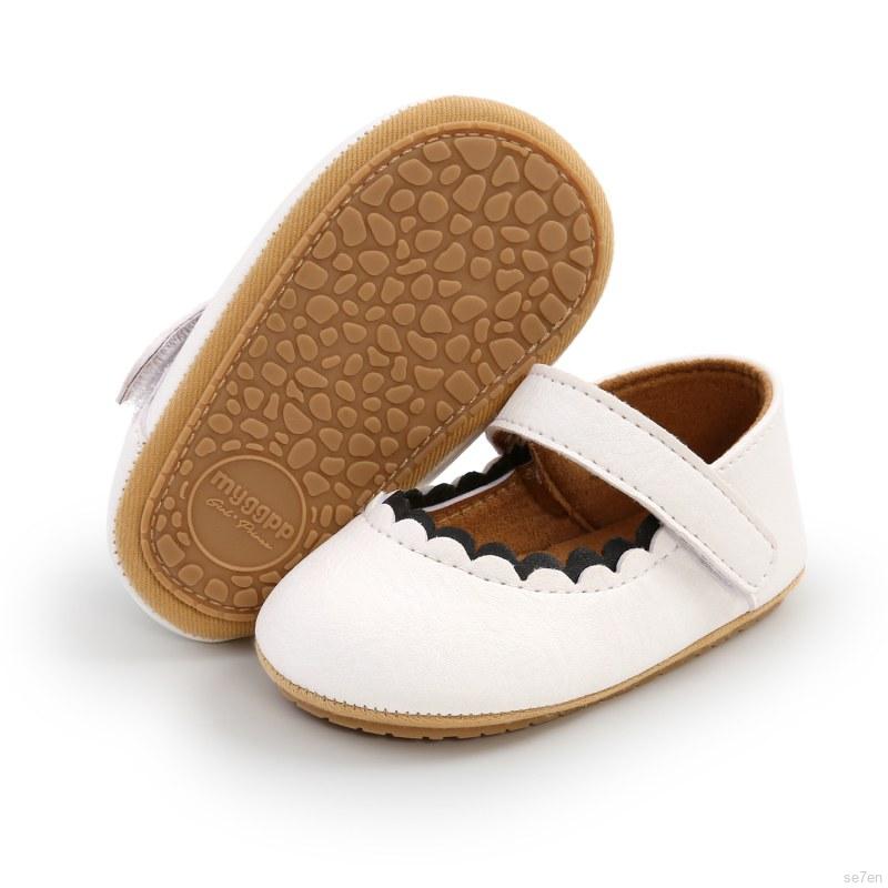 Giày Sandal Đế Mềm Chống Trượt Màu Trơn Thời Trang Cho Bé 0-18 Tháng Tuổi