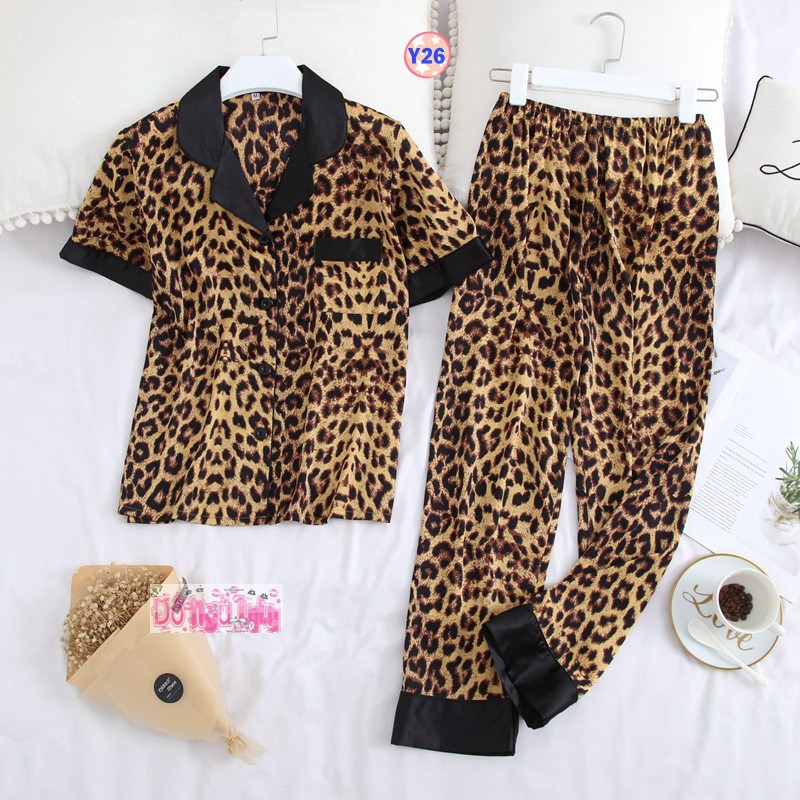 Pijama Lụa Cao Cấp Quần Dài Tăy Ngắn Y4