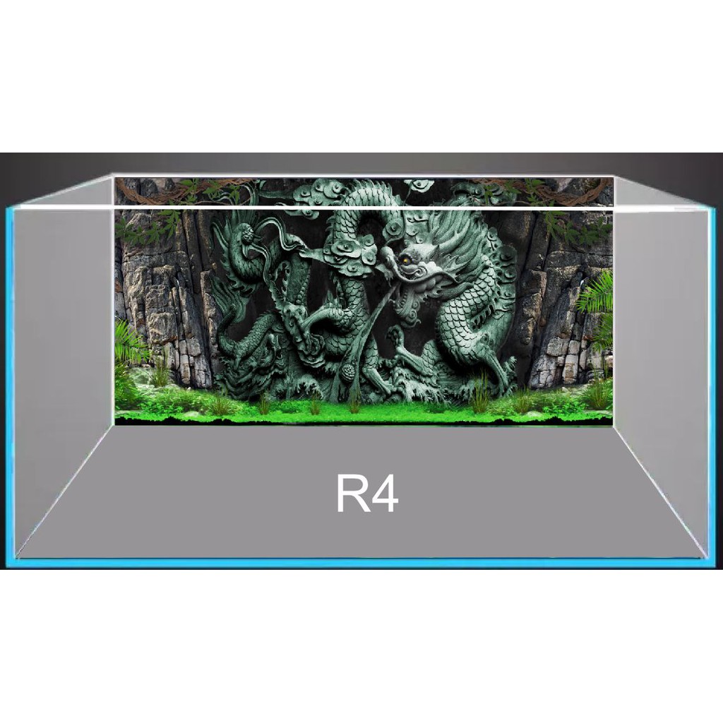 Tranh bể cá mẫu rồng R4
