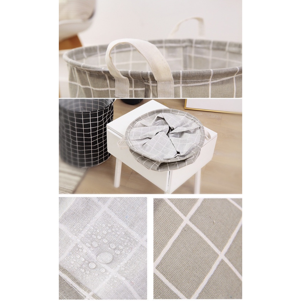 Giỏ đựng quần áo đa năng vải canvas gấp gọn túi vải đựng đồ chống thấm DOVOHA TV04