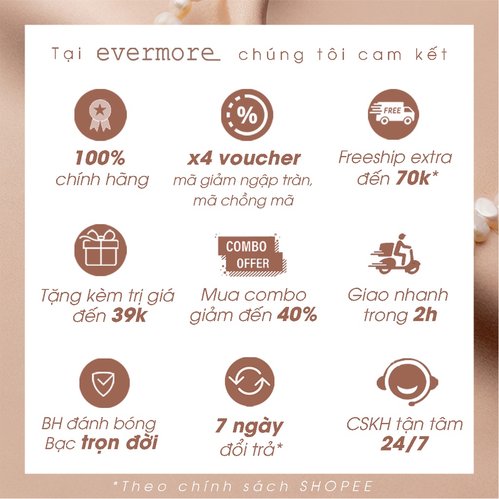Dây chuyền bạc EVERMORE, vòng cổ bạc Ý 925 dây tròn xù xoắn dễ thương, minimalism - D052