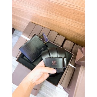 Set thắt lưng ví da QCCC