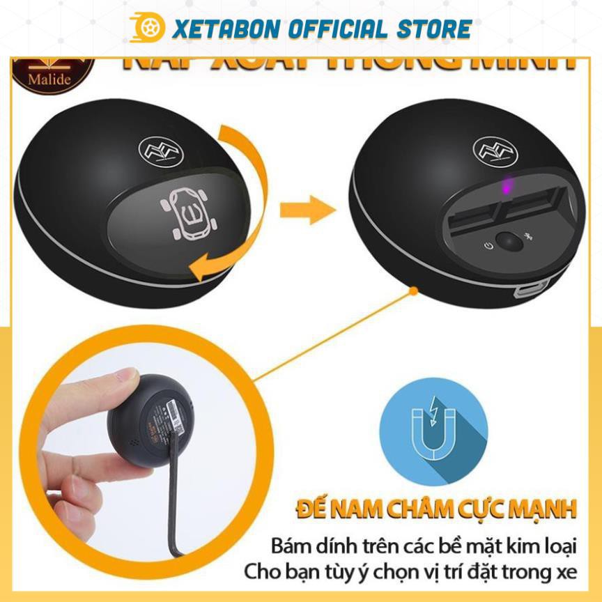 Cảm biến áp suất lốp van ngoài Malide kết nối APP di động + Đầu thu mini cảnh báo giọng nói - Model B03R03