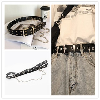 Sale 69% Thắt lưng hai hàng lỗ tròn phong cách hip hop thời trang cho nữ, Double holes Giá gốc 77000đ- 25C64-2