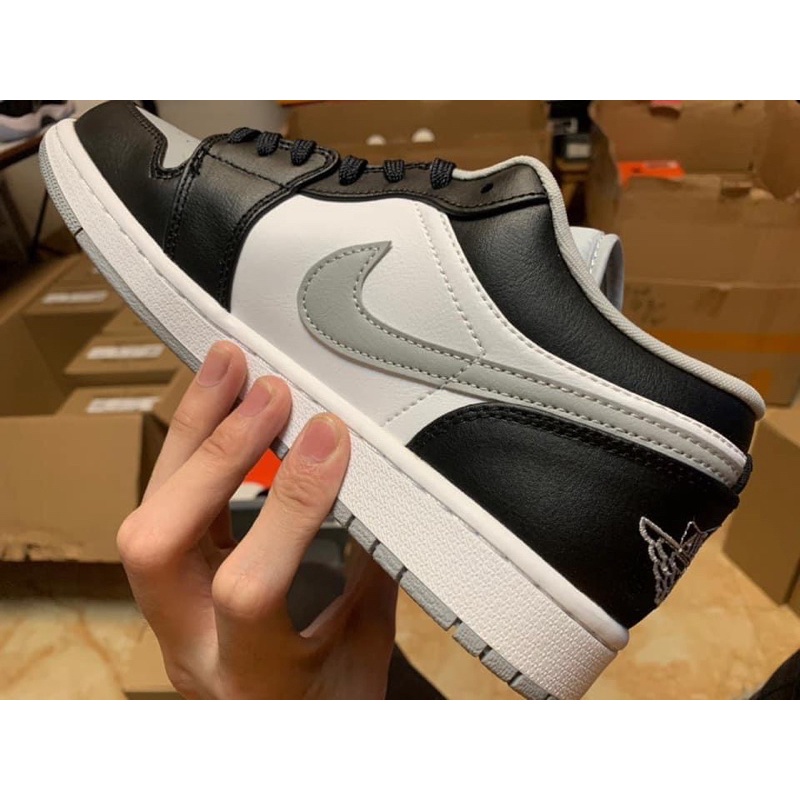 (Ảnh thật + hàng chuẩn ) giày Air Jordan 1 Low grey smock v2 màu xám đen |Bản cao cấp