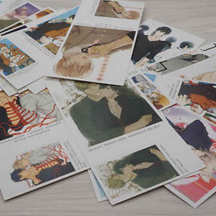 Postcard Ten count hộp ảnh bộ ảnh có ảnh dán + lomo + postcard bưu thiếp anime chibi quà tặng độc đáo
