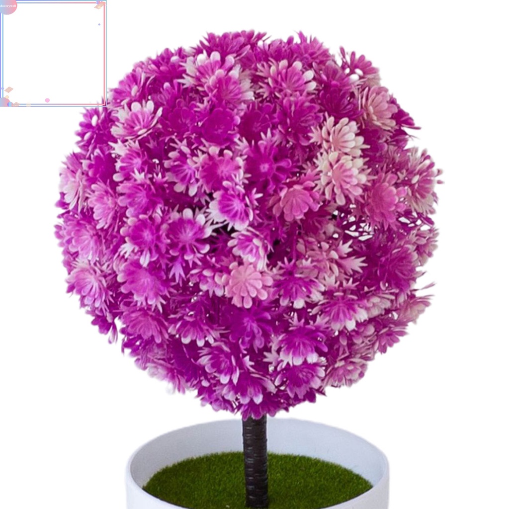 Chậu cây bonsai giả nhiều màu sắc trang trí văn phòng