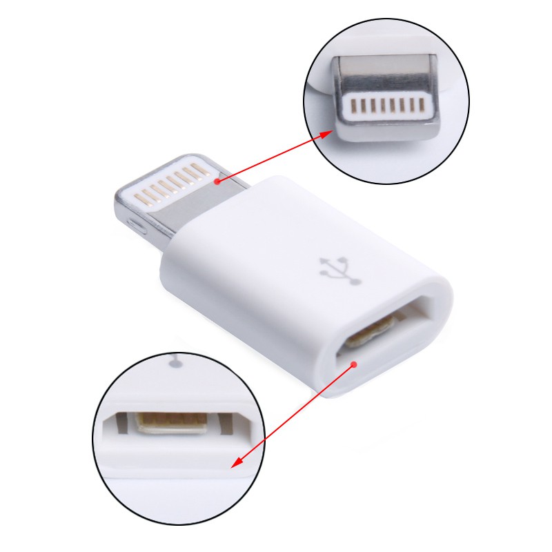 Đầu chuyển đổi Micro USB sang Lightning, Đầu chuyển đổi từ cổng lightning sang cổng micro usb dành cho iPhone