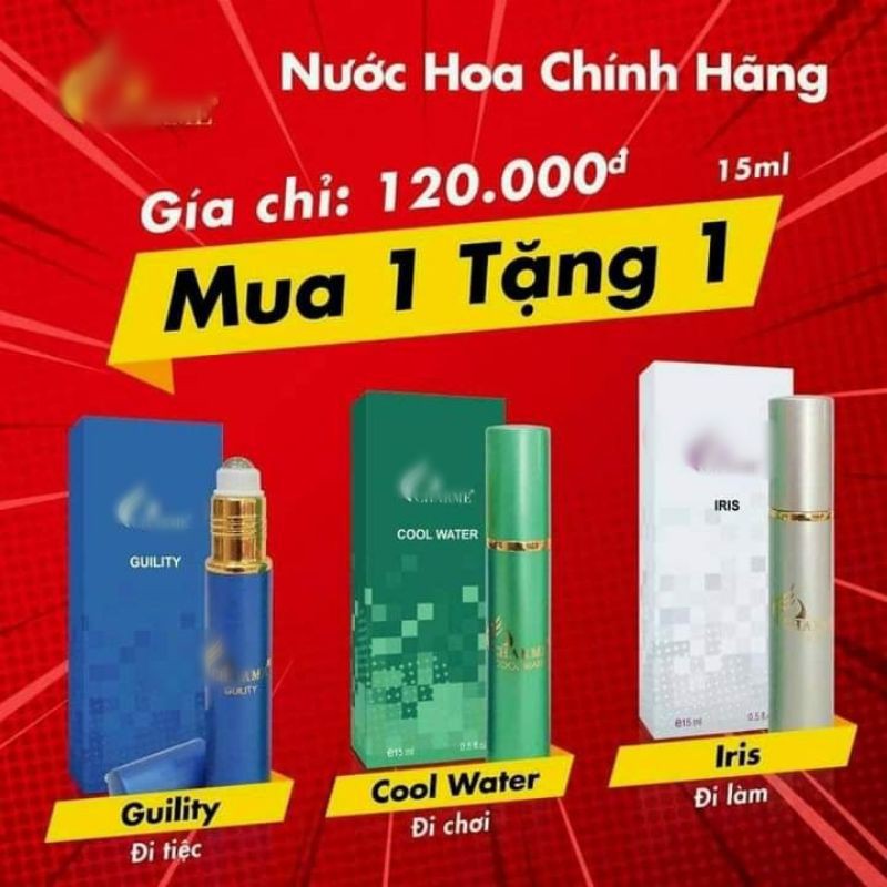 combo 3 chai nước hoa Nam 15ml