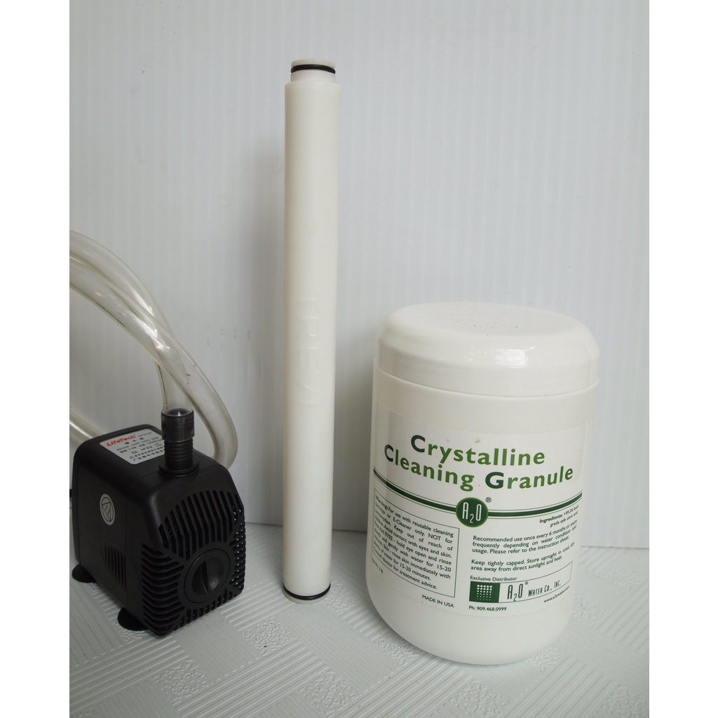 Combo Lõi Giả + Máy Bơm + 1Kg Bột Acid Dùng Vệ Sinh Máy Lọc Nước Điện Giải Trevi