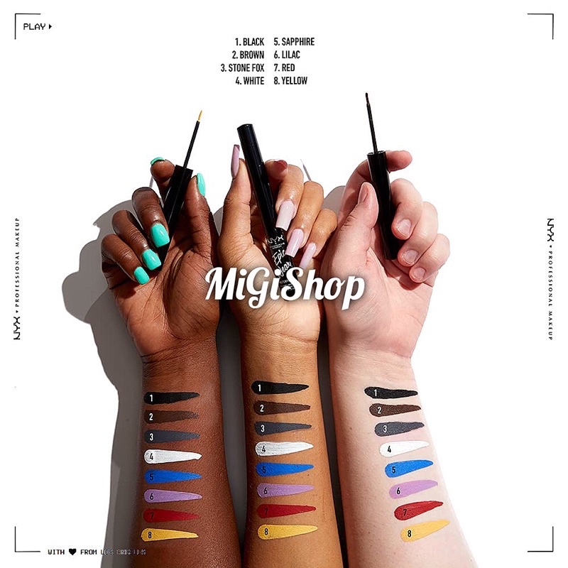 Kẻ Mắt Chống Thấm Nước Nyx Epic Wear Waterproof Eye And Body Liquid Liner 3,5ml