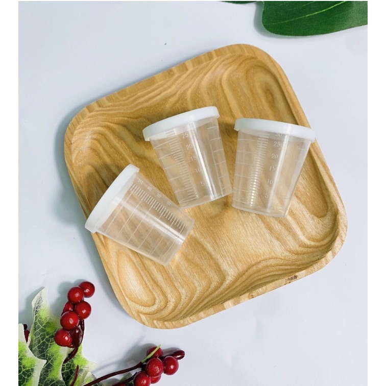 Set 2 Cốc đong chia vạch 30ml có nắp đậy, cốc đựng thuốc 𝐃𝟕𝟔 , cốc đo lường , ly đong định lượng , ly đong mồi câu