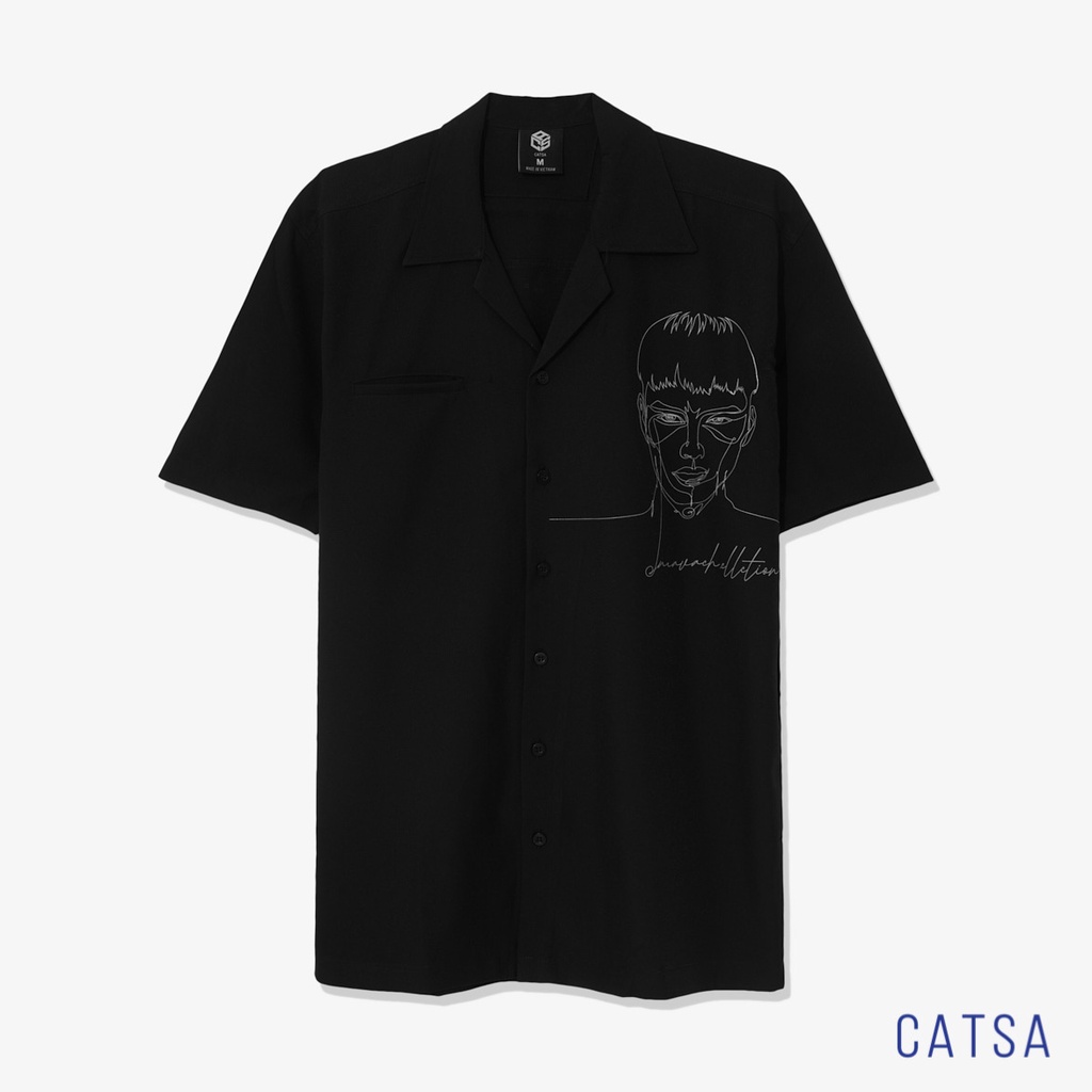 Áo sơ mi tay ngắn Cuban Tôi in cao cấp chất liệu Lụa Mango mềm mại cao cấp, thoáng mát CATSA ASN187 - 88 - 89