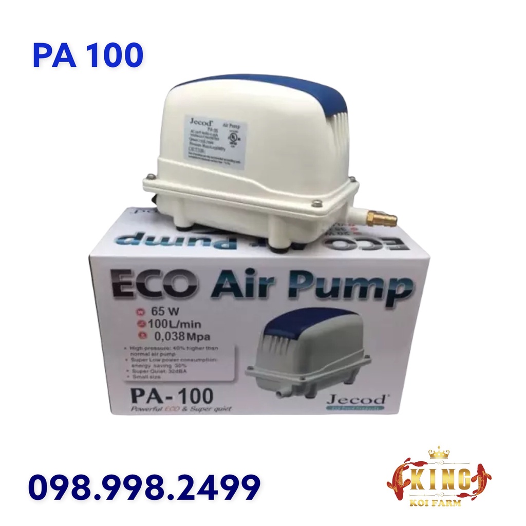 Máy sủi oxy Jecod ECO PA 35 – 45 – 60 – 80 – 100 – 150 – 200 Cho hồ cá koi Koi