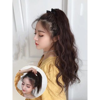 [ freeship, hàng loại 1, 60cm ] tóc giả nữ cột xù mì dài, tóc buộc hàn quốc (0022)