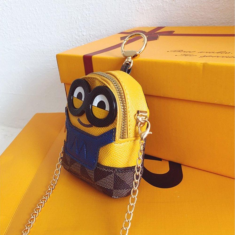 Lưng 2Life Túi Đeo Chéo Da Pu Hình Minion Phong Cách Hàn Quốc