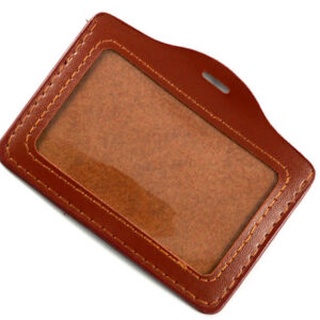 Bảng tên da ngang 8x10cm (Nâu)
