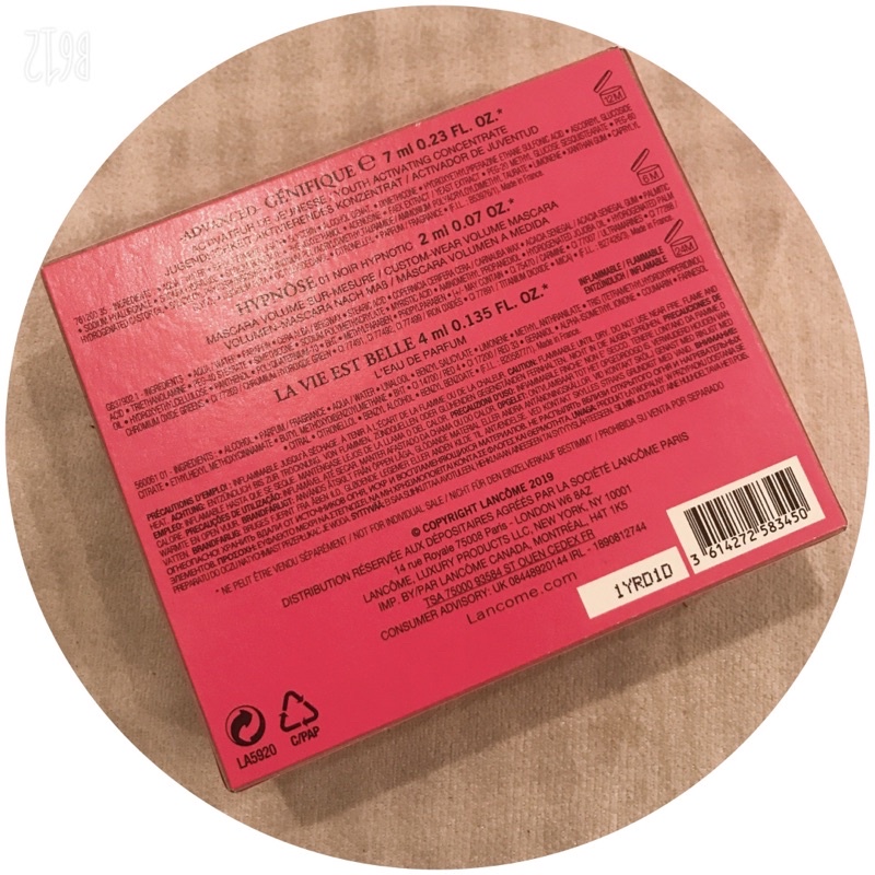 Set quà tặng lancôme mini 3món