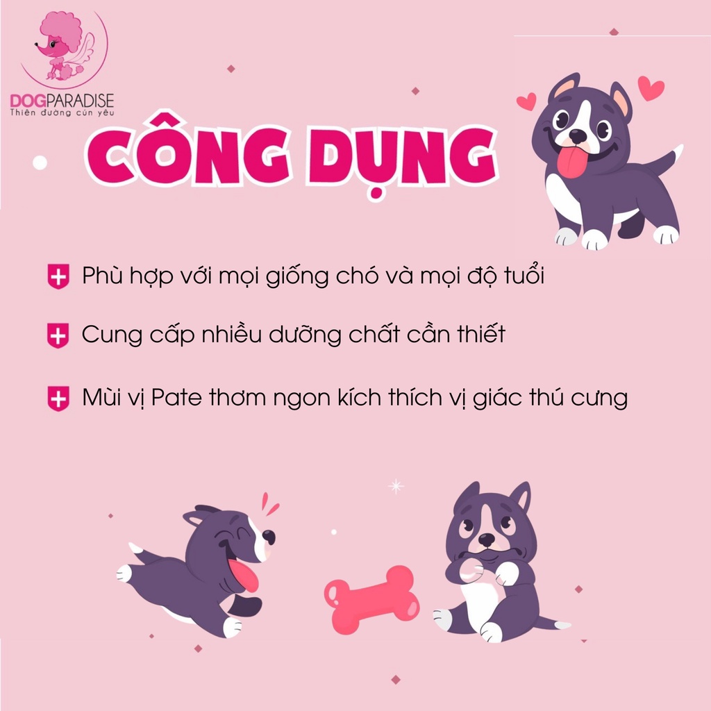 Pate cho chó từ 45 ngày tuổi Hello Dog vị gà cung cấp dưỡng chất 850g - Dog Paradise