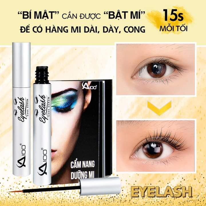 Serum dưỡng mi EYELASH SAGE SERUM phục hồi mi hư tổn chăm sóc mi dài và dày sau 7 Ngày