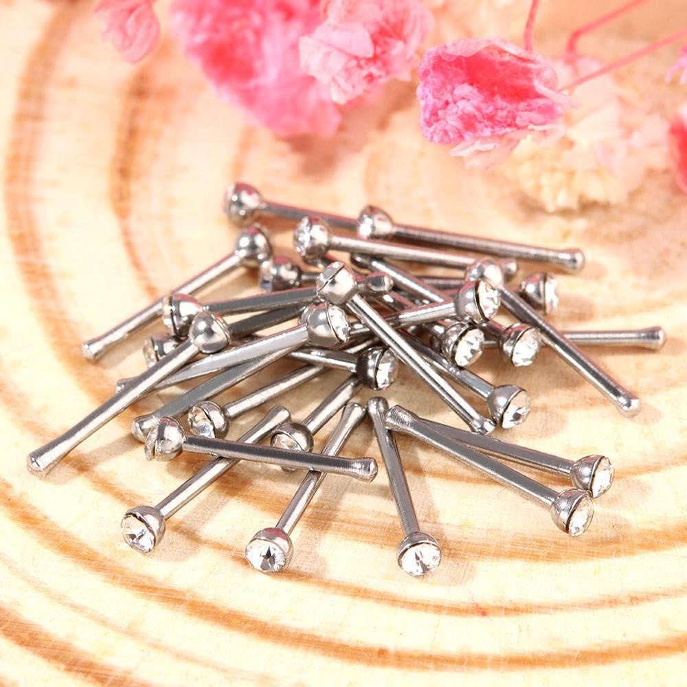 MAXG Bộ 60 Khuyên Mũi Bằng Thép Không Gỉ Đính Đá Thời Trang Cá Tính