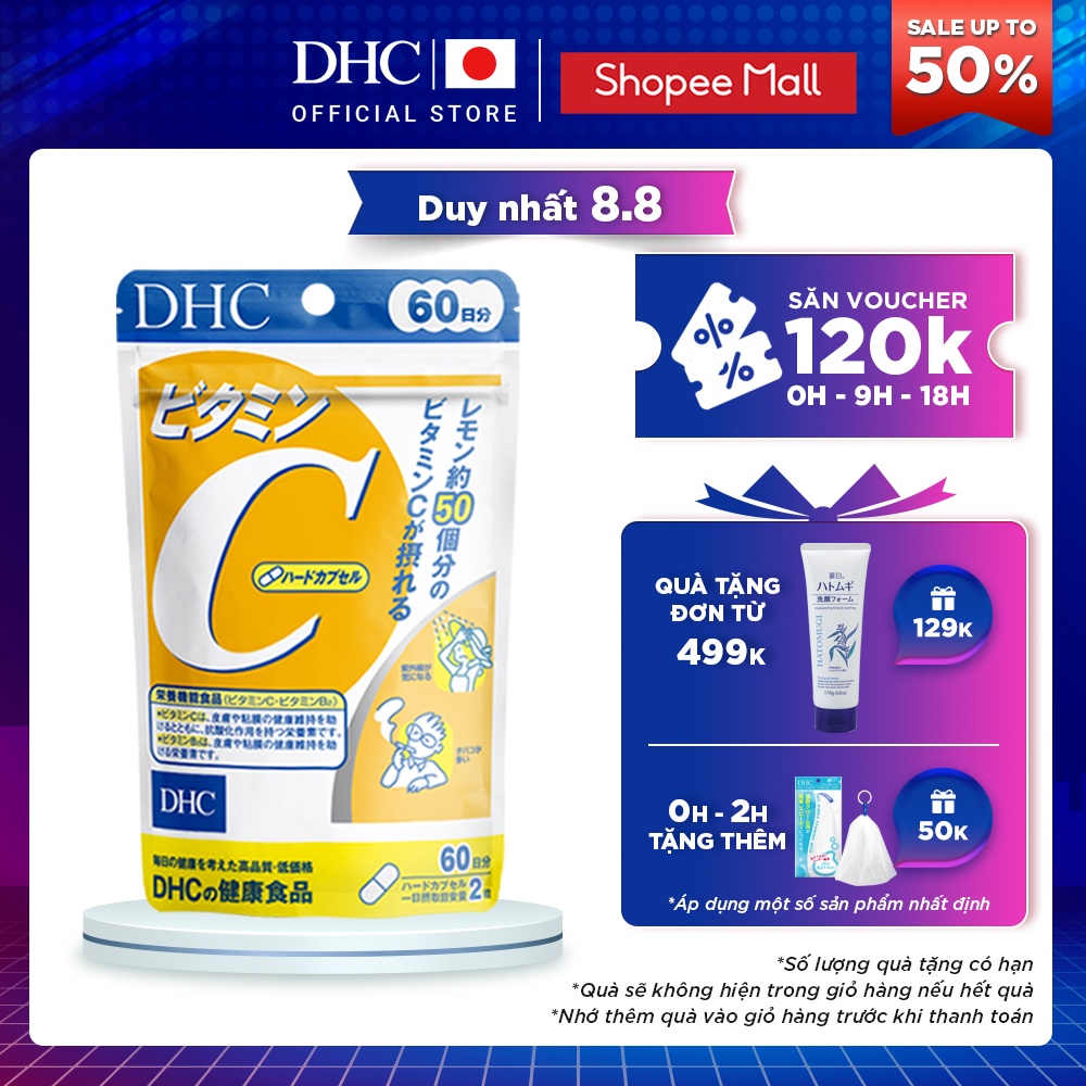 Viên uống DHC Bổ sung Vitamin C Nhật Bản 40v/gói và 120v/gói