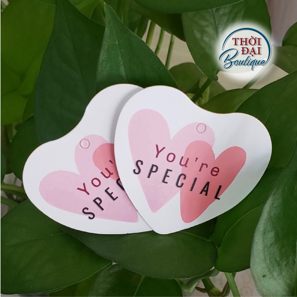 100c - Tag treo giấy hình trái tim