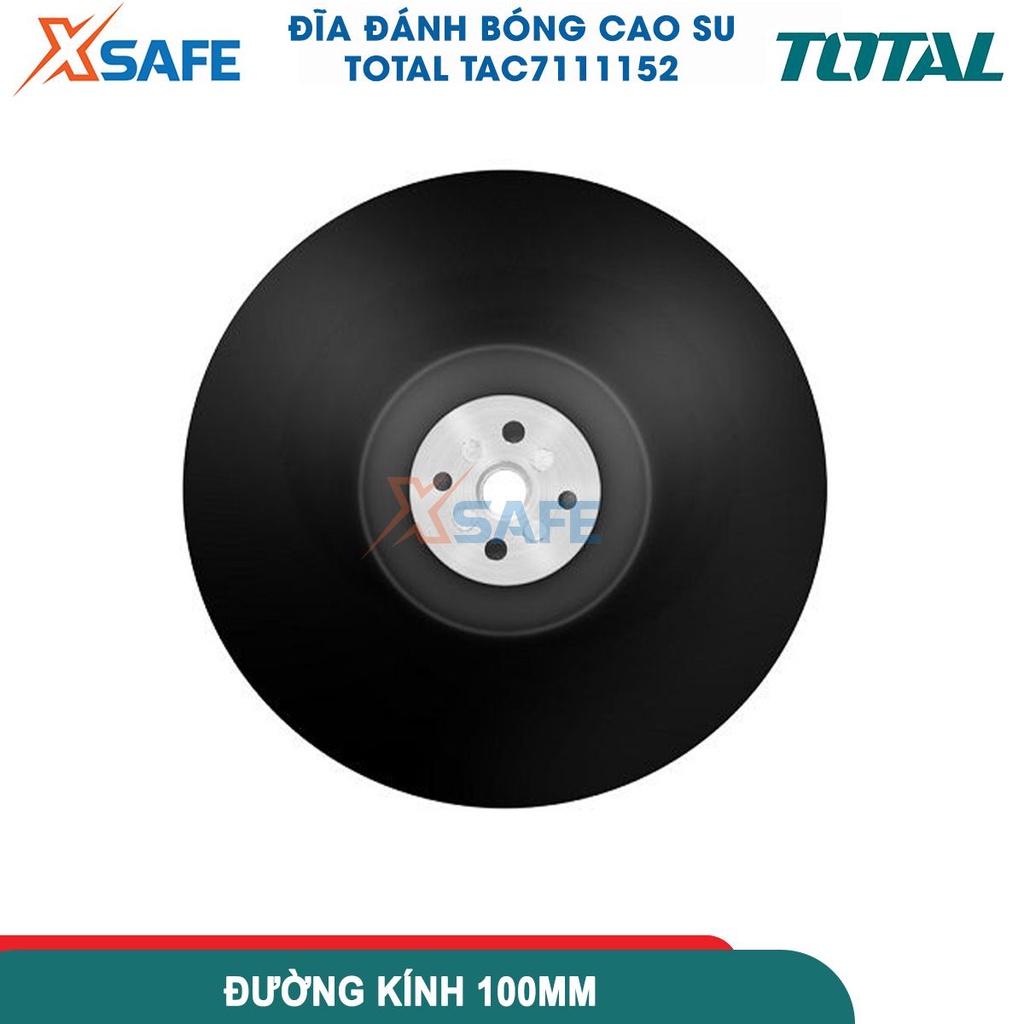 Đĩa cao su đánh bóng TOTAL 100-180mm, chất liệu cao su/nhựa pp, cốt M10/M14 - chính hãng