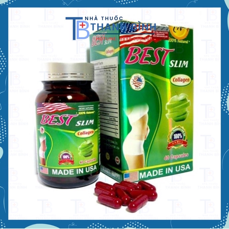 BEST SLIM COLLAGEN - Viên Uống Hỗ Trợ Giảm Cân, Giảm Mỡ.