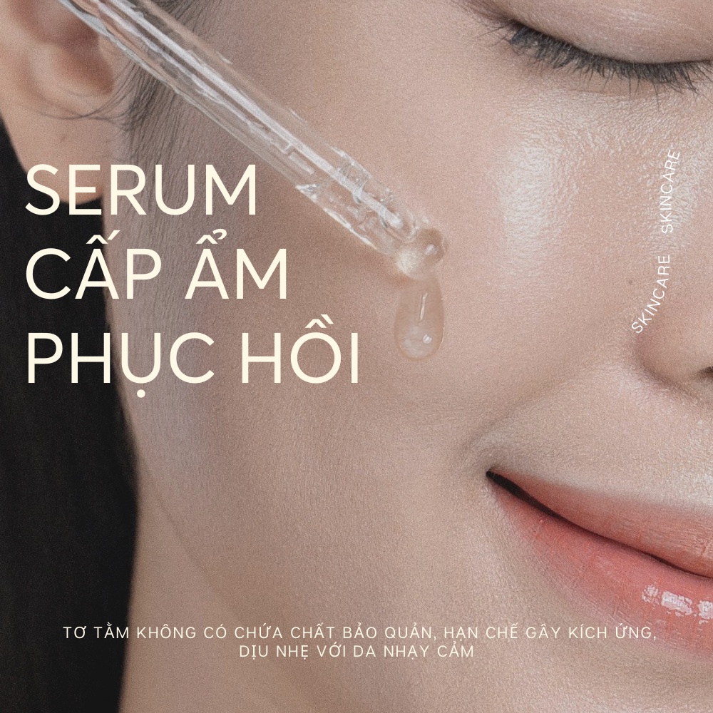 Serum Cấp Ẩm Tái Tạo Da Thu Nhỏ Lỗ Chân Lông Ngăn Ngừa Nếp Nhăn Cho Da Tơ Tằm Cỏ Mềm 30ml