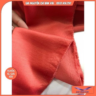 Vải lụa tằm ướt cao cấp-Màu cam đào trẻ trung ngọt ngào-Chuyên may áo dài-Bộ ống rộng-Váy đầm đi chơi-công sở-dự tiệc