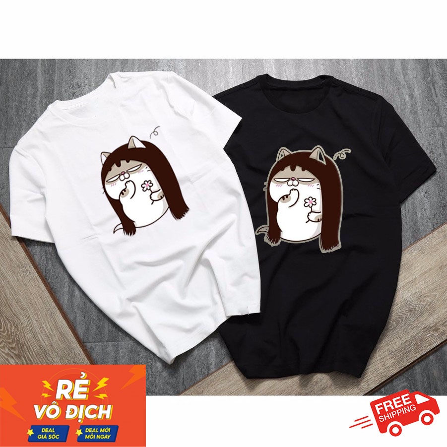 Áo thun nam nữ🚚 FREESHIP 🚚, Áo phông nam nữ Unisex, in hình con mèo