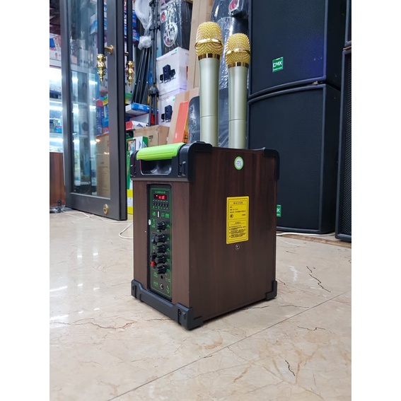 Loa kéo Karaoke Bluetooth SOK NE-318: Phiên bản 2022, Bass 16, Có 2 Micro không dây đi kèm