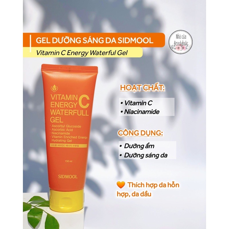 Gel dưỡng ẩm vitamin C làm trắng da #SIDMOOL VITAMIN C ENERGY WATERFULL GEL | BigBuy360 - bigbuy360.vn