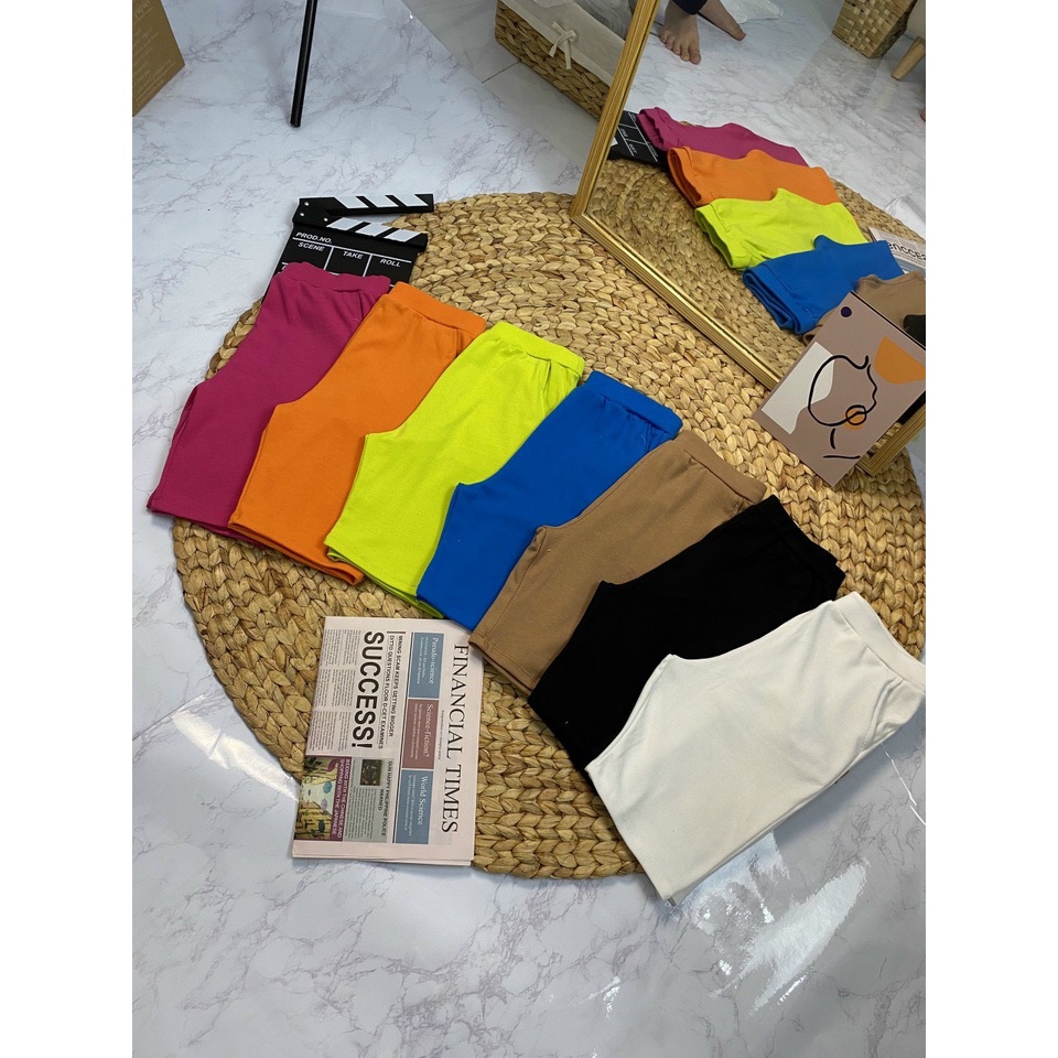 Quần legging lửng nhiều màu cạp chun trên gối legging đùi nữ ngố mặc ở nhà