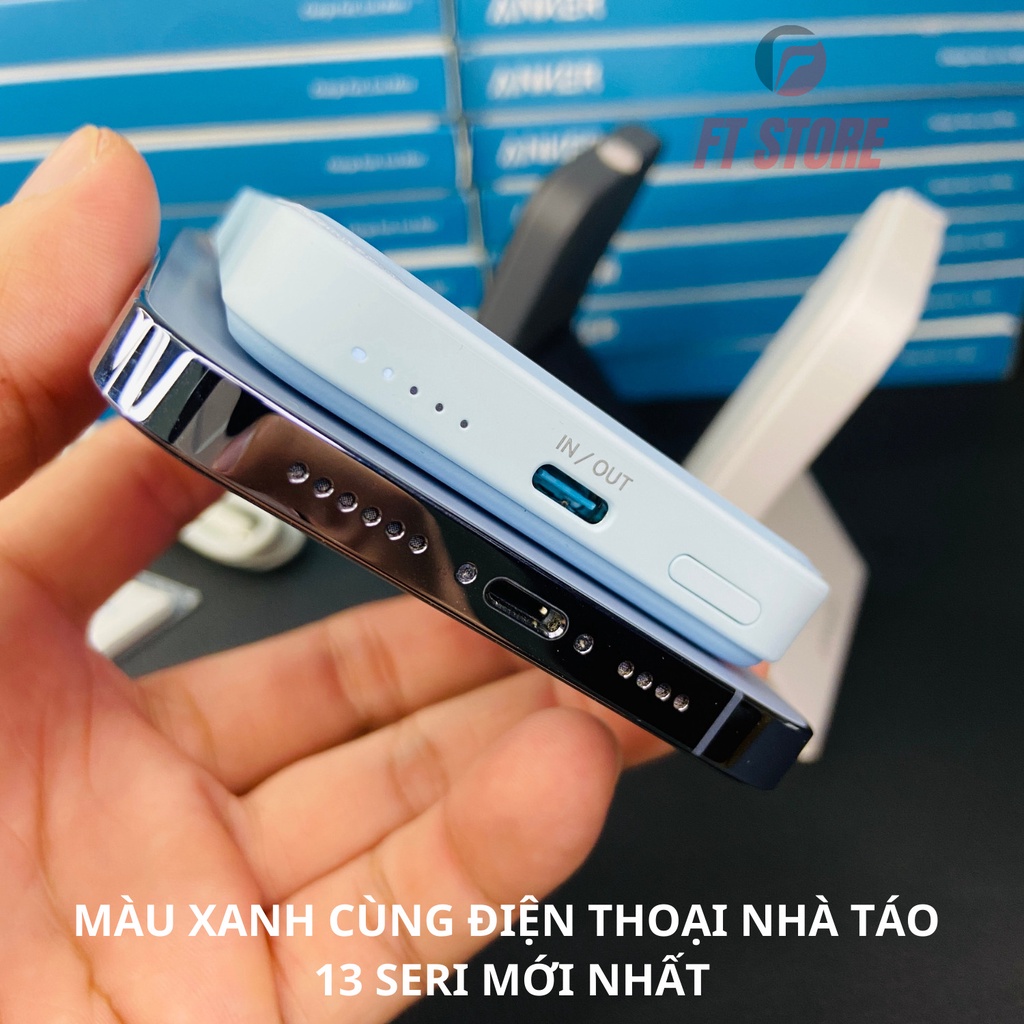 Pin Sạc Dự Phòng Anker MagGo 622 A1611 dành cho điện thoại nhà táo 12,13 Hít Từ Tính 5000mAh 7.5W/12W