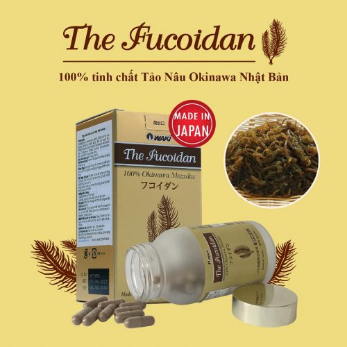 Viên uống 100% Chiết Xuất Tảo Nâu Okinawa Nhật Bản The Fucoidan (90 Viên / Chai)