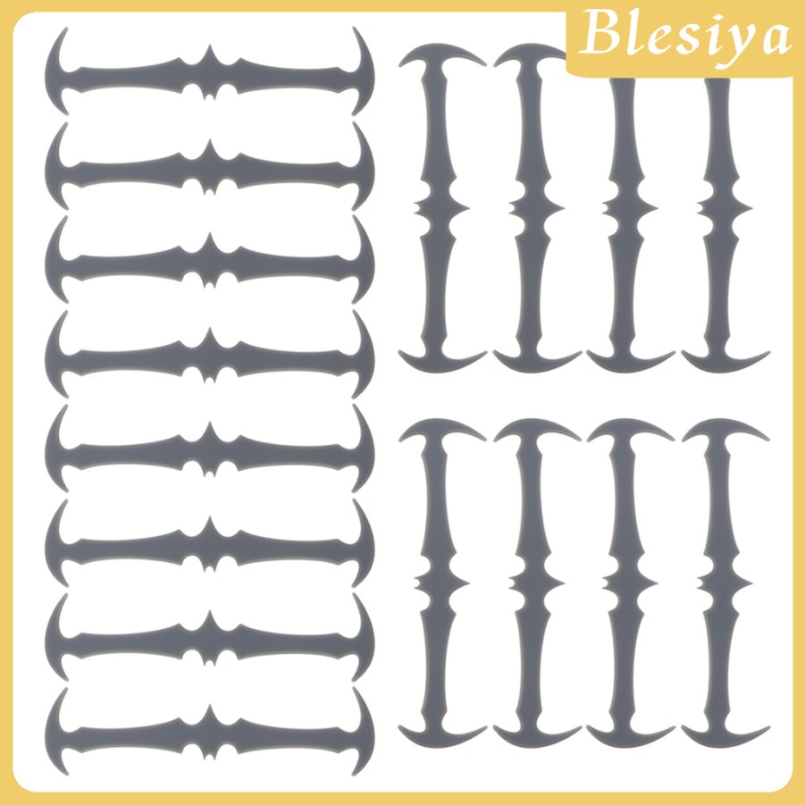 [Blesiya] Set 16 Dây Giày Silicon Đàn Hồi Không Cần Buộc