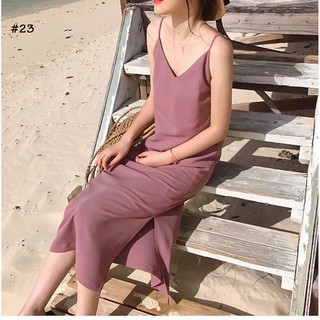 ĐẦM 2 DÂY NHIỀU MÀU CHẤT LỤA MỀM MẠI SIÊU ĐẸP