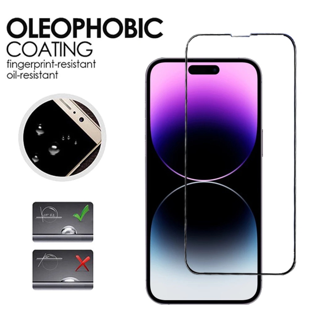 Kính Cường Lực Bảo Vệ Toàn Màn Hình Chống Trầy &amp; Nước Cho iPhone 14 Pro