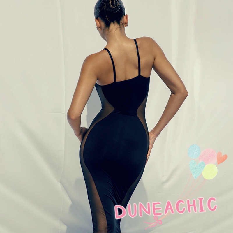 DUNEA Đầm lưới xuyên thấu gợi cảm thời trang dành cho nữ