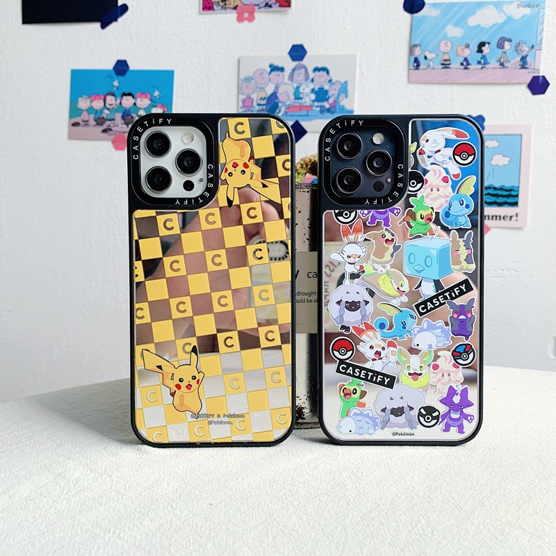 Casetify Pokémon Pikachu Squirtle Bulbasaur Charmander Poké Soft Silicone TPU Case Cover Apple iPhone 7 8 Plus 7+ 8+ X XS XR 11 11Pro 12 Mini 12Mini Pro Max XSMax SE 2020 Casing
