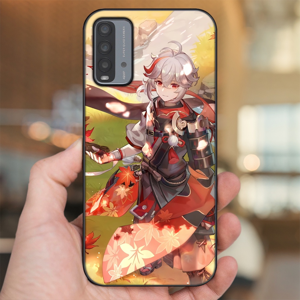 Ốp lưng Xiaomi Redmi 9T viền đen in hình Kazuha Genshin Impact