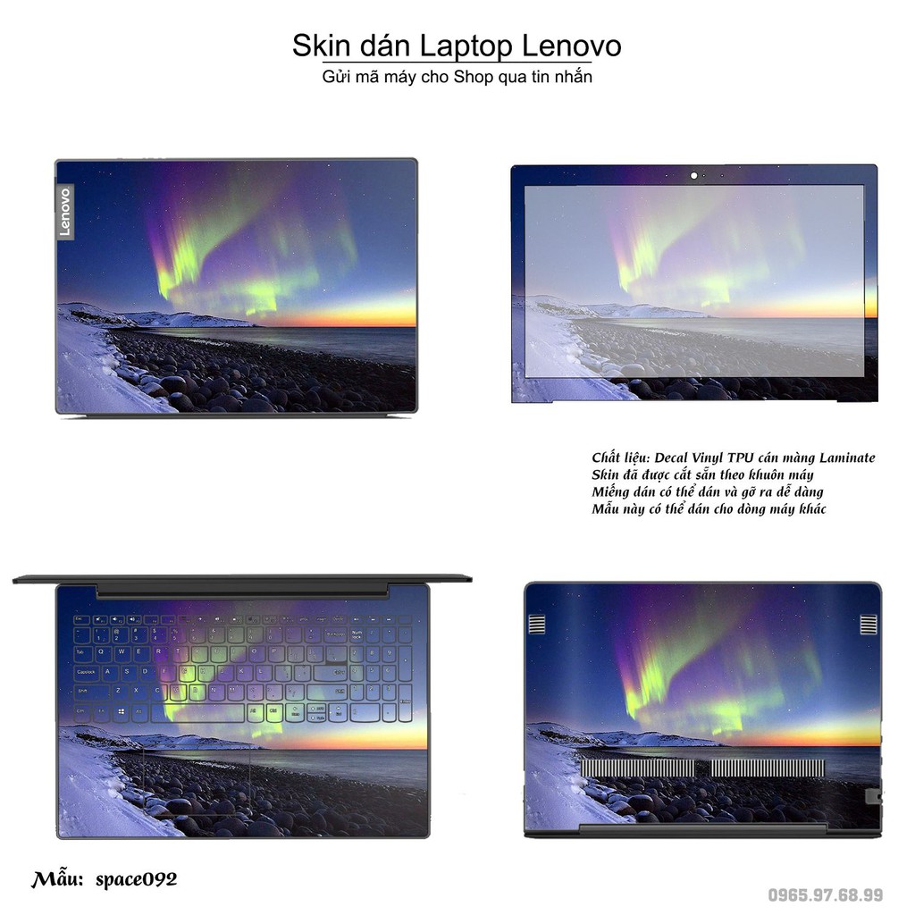 Skin dán Laptop Lenovo in hình không gian _nhiều mẫu 16 (inbox mã máy cho Shop)