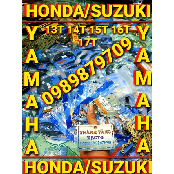 NHÔNG 13T 14T 15T 16T 17T EX 150/EX 135/EX 155/WINNER/SONIC 150/RAIDER/SATRIA/GSX/CB150R/FZ 150i/YB 125/YAZ/TFX/R15V3...