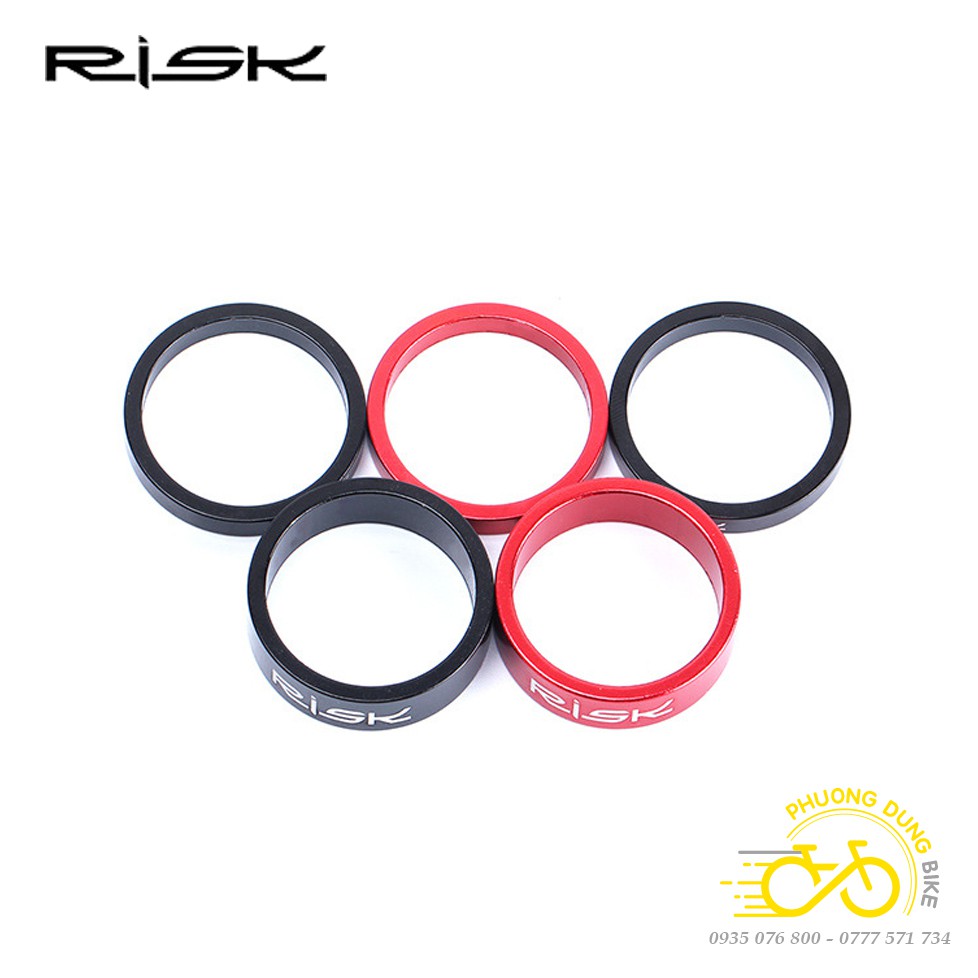 Bộ 4 Vòng chêm cổ nhôm xe đạp RISK 10mm