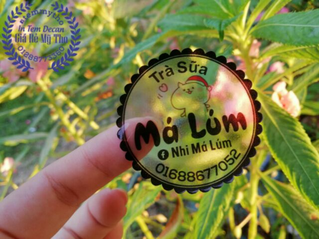 Tem decal dán ly trà sữa