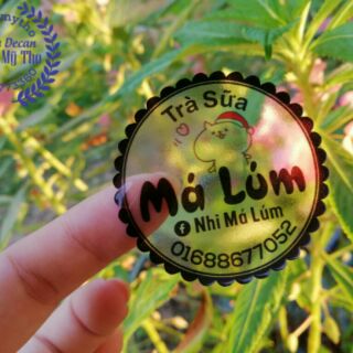 Tem decal dán ly trà sữa [ Hàng đặt trước]