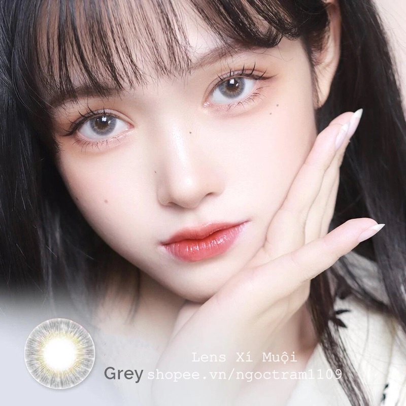 Lens mắt kính áp tròng màu xám tây MH8987 có độ cận