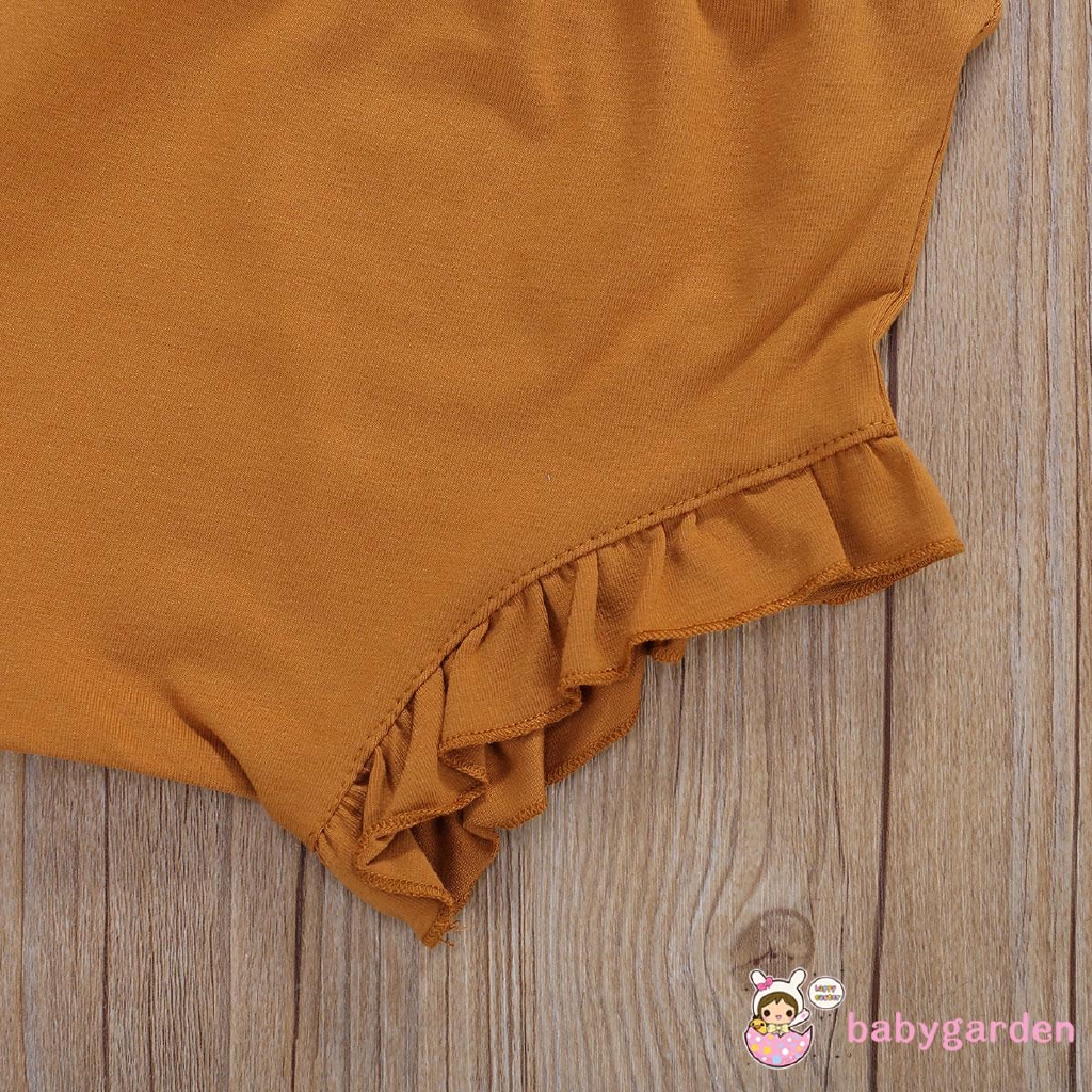 Set Áo Liền Quần Ngắn Tay + Quần Short + Băng Đô Đáng Yêu Cho Bé Gái